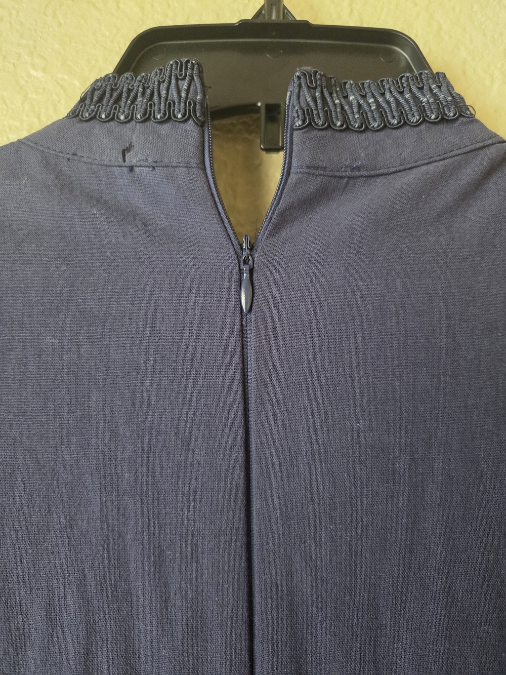 Layered With Love Navy Blue Boho Lace-Trim Button Front Dress,sz M. - Picture 6 of 9
